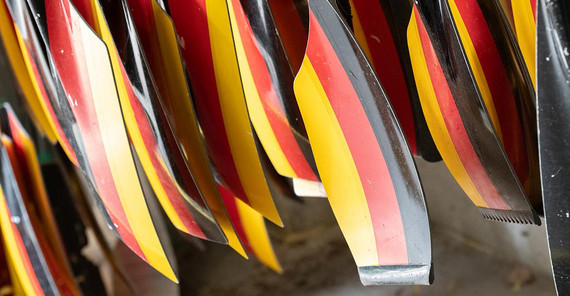 Ruder in Deutschland-Farben