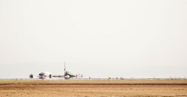 Bohrlokalität und Lager im Chew-Bahir-Becken in Südäthiopien.