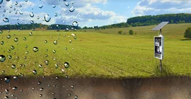 Wasser an der Landoberfläche lässt sich mithilfe von Neutronendetektoren besser erfassen. Foto: Dr. Martin Schrön.