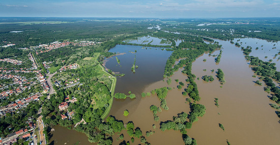 2013 flood on the Elbe near Dessau-Rosslau. 2013 flood on the Elbe near Dessau-Rosslau.