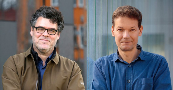 Prof. Dr. Thorsten Wagener und Niels Hovius zu AGU Fellows gewählt Prof. Dr. Thorsten Wagener (l.) vom Institut für Umweltwissenschaften und Geographie der Universität Potsdam und Prof. Dr. Niels Hovius vom Deutschen GeoForschungsZentrum (GFZ) sowie gemeinsam berufener Professor am Institut für Geowissenschaften der Universität Potsdam. Die Collage besteht aus einem Foto von Sandra Scholz (UP) und von einem Foto von Deutschen GeoForschungsZentrum (GFZ)