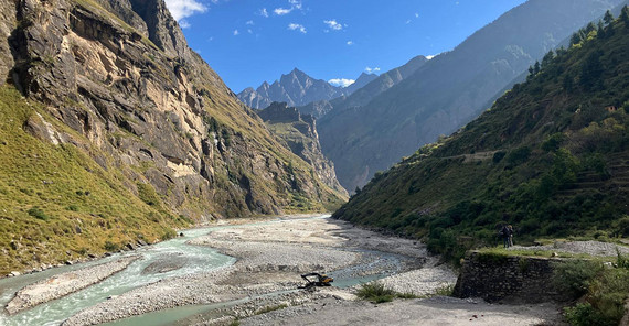 Ein verflochtener Fluss und der Ort unserer Feldübung. Ein verflochtener Fluss und der Ort unserer Feldübung.