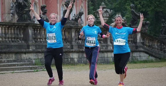 Läuferinnen der Universität Potsdam beim AOK Firmenlauf 2023