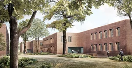 Visualisierung der des neu gestalteten Campus Am Neuen Palais. Abbildung: Bruno Fioretti Marquez / Bild: PONNIE Images.