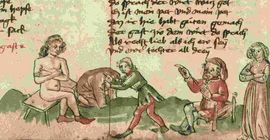 Faksimile aus der Versnovelle „Der nackte Ritter“.