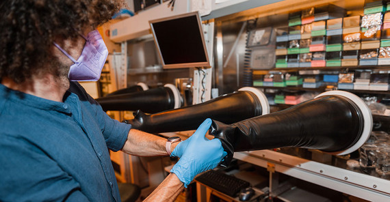 Making solar cells in the lab.