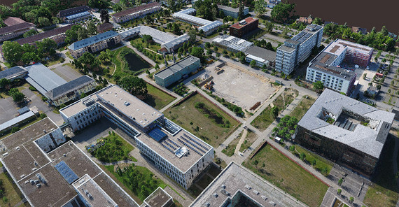 Point cloud image of the Golm Campus | Photo: Prof. Dr. Bodo Bookhagen Point cloud image of the Golm Campus | Photo: Prof. Dr. Bodo Bookhagen