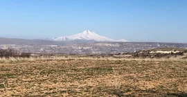 Das anatolische Hochplateau mit dem über 3900 m hohen Vulkan Mt. Erciyes. Foto: M. Strecker.