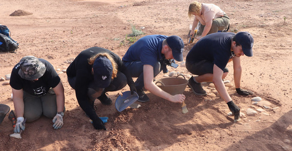 At the excavation site