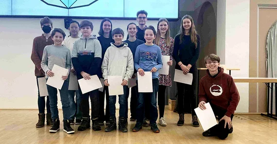 Team der Stadt Potsdam für die Landesrunde der Matheolympiade