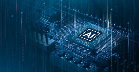 Symbolbild mit Schriftzug "AI"