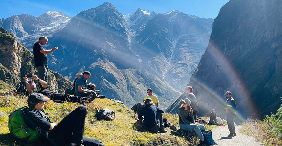 Vortrag im Gelände. Vortrag im Gelände.