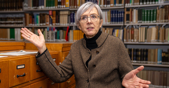 Ulrike Demske ist seit 2011 Professorin für Geschichte und Variation der deutschen Sprache an der UP Ulrike Demske während des Interviews.