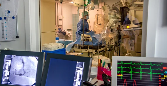 in the cardiac catheter lab. Photo: Karla Fritze