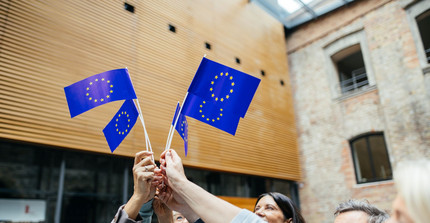 Erasmus+ die neue Generation EU Flaggen