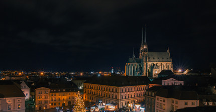 Brno City of Brno at night