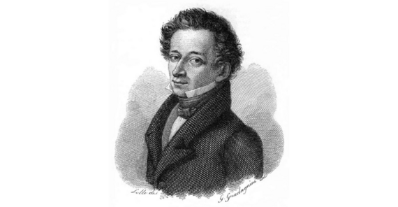 Das philosophische Problem der Illusion prägt das Denken des italienischen Dichterphilosophen Giacomo Leopardi (1798-1837) und macht ihn zum Wegbereiter der Moderne. Die Grafik zeigt den italienischen Dichterphilosophen Giacomo Leopardi