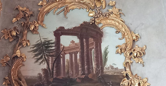 Wandverzierung im Schloss Sanssouci Wandverzierung im Schloss Sanssouci