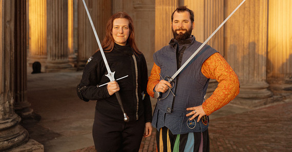 Trainerin Melissa Kleiß und Dr. Stephan Eickelmann von „Schildwache Potsdam“. Trainerin Melissa Kleiß und Dr. Stephan Eickelmann von „Schildwache Potsdam“.