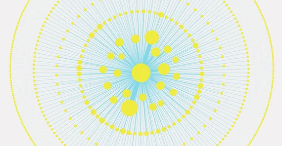 Experimentelle Visualisierung des Briefnetzwerks von Theodor Fontane. Erfasst sind 5840 Briefe und 681 Korrespondenzpartner. | Abbildung: Theodor-Fontane-Archiv