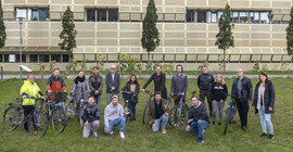 Das Bild zeigt die besten Radler der Uni Potsdam. Sie kommen aus dem HGP und den Geowissenschaften. Das Foto ist von Thomas Roese.