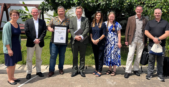 The University of Potsdam delegation at the German International School Accra in Ghana.