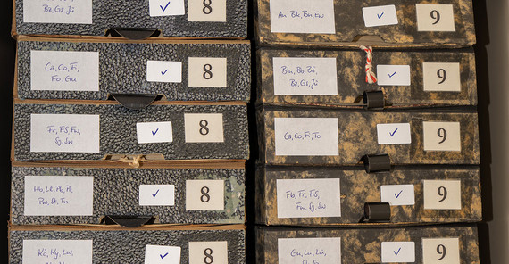 1,5 Millionen Karteikarten enthält das Brandenburg-Berlinische Spracharchiv. Karteikarten im Brandenburg-Berlinischen Spracharchiv.