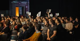 Während des Science Slams im Waschhaus