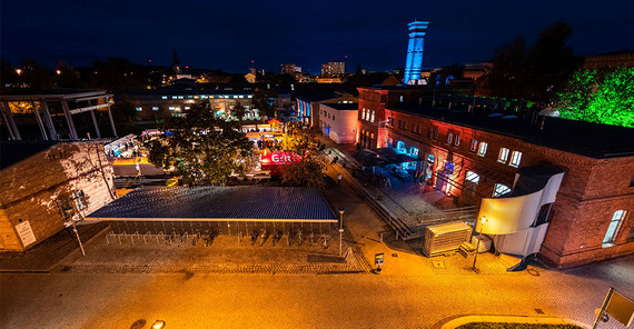Waschhausgelände beim WarmUP der Uni Potsdam in der Schiffbauergasse Waschhausgelände beim WarmUP der Uni Potsdam in der Schiffbauergasse
