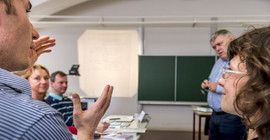 Mitarbeiter der Uni Potsdam im Seminar zum Erwerb Interkultureller Kompetenz (Foto: Thomas Roese)