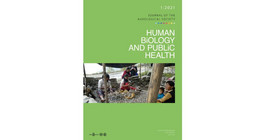 Cover der ersten Ausgabe der neuen Zeitschrift „Human Biology and Public Health“, die im Potsdamer Universitätsverlag herausgegeben wird. Das Foto ist von „Human Biology and Public Health“. Beim Anklicken öffnet sich das Bild im neuen Fenster.