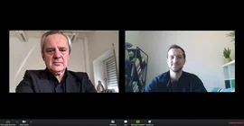 Bildungsforscher Prof. Dr. Wolfgang Lauterbach und Psychologiestudent André Seidel haben sich über die digitale Universität unter besonderen Umständen ausgetauscht – per Zoom. | Fotos: privat