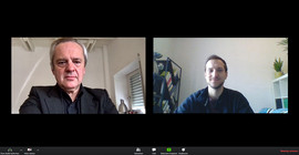 Bildungsforscher Prof. Dr. Wolfgang Lauterbach und Psychologiestudent André Seidel haben sich über die digitale Universität unter besonderen Umständen ausgetauscht – per Zoom. | Fotos: privat