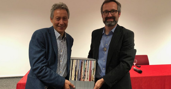 Prof. Dr. Ottmar Ette und Dr. Tobias Kraft. Foto: Dr. Andreas Kennecke Prof. Dr. Ottmar Ette und Dr. Tobias Kraft. Foto: Dr. Andreas Kennecke