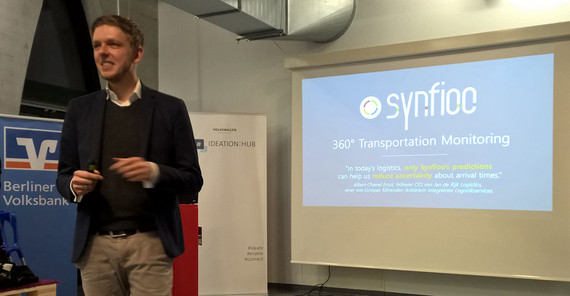 Foto: Synfioo-Mitgründer Marian Pufahl beim Kick-off zum das B! Innovation Hub. Foto: Robert Klimpke. Foto: Synfioo-Mitgründer Marian Pufahl beim Kick-off zum das B! Innovation Hub. Foto: Robert Klimpke.