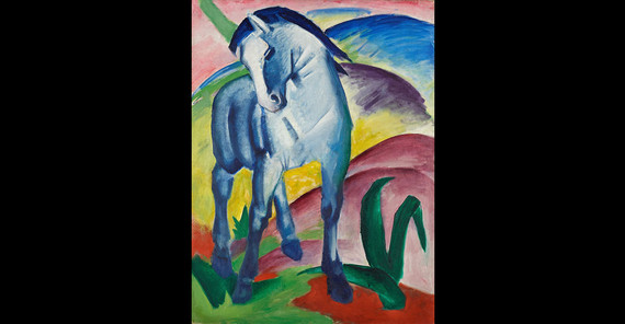 Franz Marcs berühmtes Gemälde „Blaues Pferd I“ von 1911 Franz Marcs berühmtes Gemälde „Blaues Pferd I“ von 1911