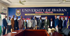 The University of Potsdam delegation at the University of Ibadan in Nigeria.