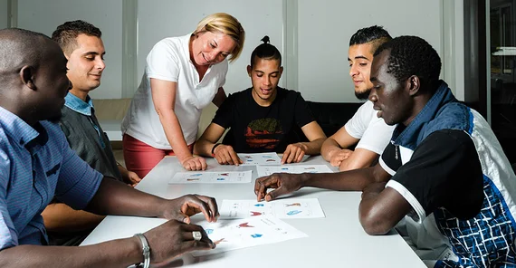 Sprachkurs mit Geflüchteten