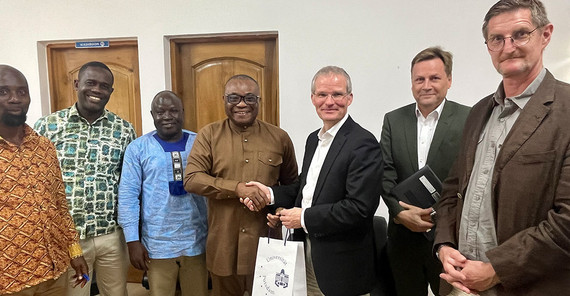 The University of Potsdam delegation at the University of Ghana.