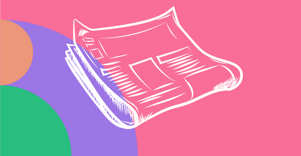 Newsroom Eine gefaltete Zeitung