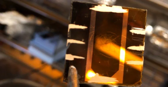 An der Universität Potsdam im Rahmen von HyPerCells entwickelte hocheffiziente Perowskit-Solarzelle.