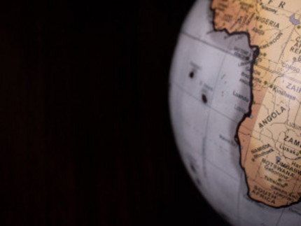 Ausschnitt Afrika auf einem Globus