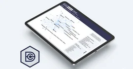 Symbolisches Bild eines Tablets auf dessen Bildschirm exemplarisch eine Matrix mit Begriffen um das Stück "Hamlet" herum angezeigt wird.