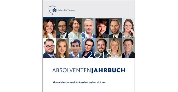 Cover für das Jahrbuch mit Alumni der Uni Potsdam
