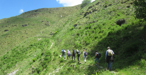 Aufstieg zur „Villa Supperiore“. Foto: Schröder. Aufstieg zur „Villa Supperiore“. Foto: Schröder.
