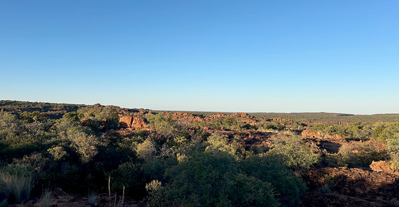 Blick über eine afrikanische Landschaft