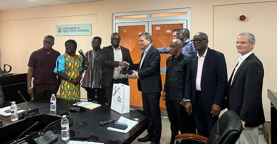 The University of Potsdam delegation at the University of Education Winneba in Ghana.