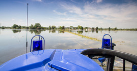 Lifeboat in flood disaster