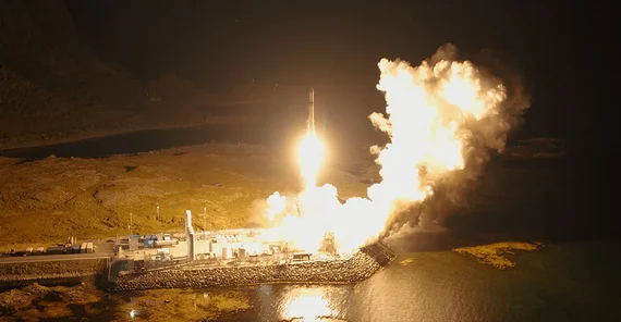 Nahaufnahme der Spectrum-Rakete beim Start am 5. September 2026.